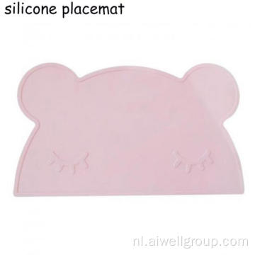 Cartoon schattig konijn kleurrijke niet-slip baby siliconen placemat